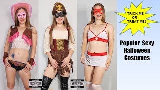 Halloween Costume TryOn Haul Sexy Popular Or Hot Ideas 2022 Lookbook [upl. by Aihtenak]