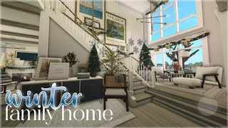 Bloxburg  Winter Family Home  Roblox  House Build [upl. by Odlopoel]