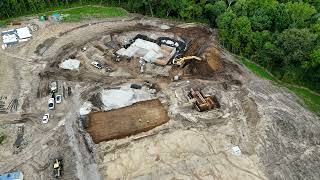 Lansing Aquatic Center Project Aerial View July 2024 [upl. by Icart]