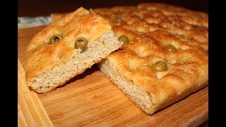 Focaccia morbida alle olivericetta facile super collaudata [upl. by Franni]