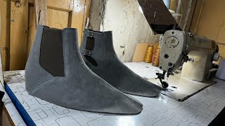 How To Make World Toughest Chelsea Handmade Suede Boots Processing Start to End Part 2 of 3 [upl. by Airdnna]