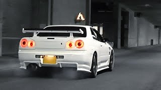 Nissan Skyline R34  Turbo sounds and launch [upl. by Secnirp]