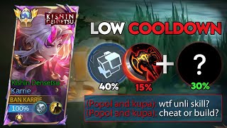 WHEN GLOBAL KARRIE ABUSE LOW COOLDOWN BUILD AND EMBLEM 2024💀  must try [upl. by Itsud]