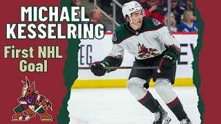 Michael Kesselring 5 Arizona Coyotes first NHL goal Dec 11 2023 [upl. by Lightfoot]