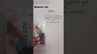 Suncote gel uses and side effectsUV protection gelMedico Pharmacist [upl. by Evreh150]