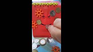 ASMR SATISFYING COIN EATING FACE BANK  COINBANK viral satisfying [upl. by Amzu]