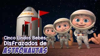 Cinco pequeños bebés disfrazados de astronautas  Canciones infantiles  Videogyan español [upl. by Phelips]