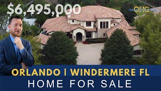 🌴WINDERMERE FL LUXURY 🏡 6495000  Keenes Pointe  PRIVATE DOCK LAKE ESTATE [upl. by Netsrejk]