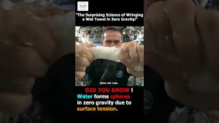 The Surprising Science of Wringing a Wet Towel in Zero Gravity 🧴🌌 shorts [upl. by Clair]