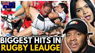 AMERICANS REACT To Big Hits in Rugby League History [upl. by Carlyn]