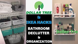 DOLLAR TREE amp IKEA HACK DECLUTTER amp ORGANIZATION [upl. by Ahsuat]