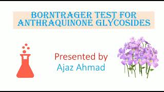 Borntrager Test for Anthraquinone Glycosides [upl. by Faunia461]