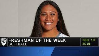 UCLAs Megan Faraimo named Pac12 Softball Freshman of the Week after tossing the 110th nohitter [upl. by Naves41]