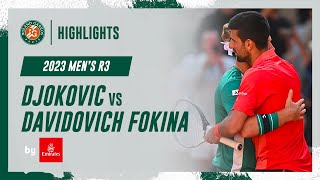 Djokovic vs Davidovich Fokina Round 3 Highlights  RolandGarros 2023 [upl. by Wanyen320]