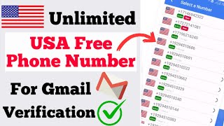 How to Get Unlimited Free USA Phone Number for Gmail verify  Verify Gmail Account with US Number [upl. by Willabella]