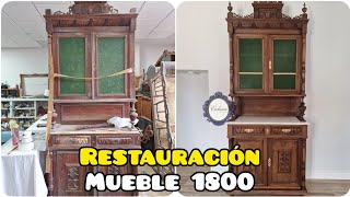 RESTAURACIÓN Completa Mueble Antiguo  ALACENA Años 1800 [upl. by Anawik]