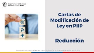 3 Reducción  Paso 1  Cartas de Modificación de Ley  PIIP PGN [upl. by Nylannej725]