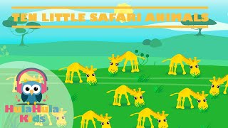 Ten Little Safari Animals  CARTOON EPISODE  Singalong Nursery Rhymes amp Kids Songs  Hula Hula Kids [upl. by Nolat]