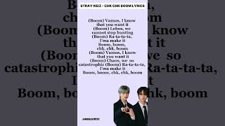 CHK CHK BOOM LYRICS BY STARY KIDZ straykids stay kpop skz yg lyrics entertainment musiclyric [upl. by Polk]