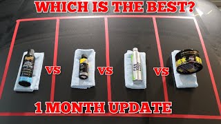 Whats The Best 1 Month Update Gyeon Can Coat v Meguiars Hybrid Coating v Carpro Lite v Fusso Coat [upl. by Idnic]