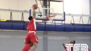 HS Senior Rayjon Tucker CRAZY Dunk Cam SCtop10 [upl. by Tj619]