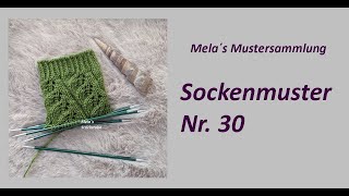 Sockenmuster Nr 30  Muster in Runden stricken [upl. by Macdermot]