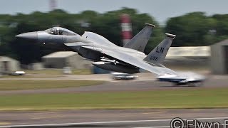 Spectacular amp Low Takeoffs  RIAT17 Monday Depatures [upl. by Dale]