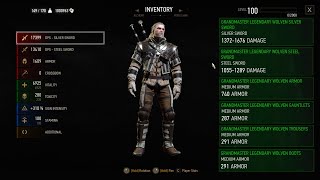 How to unlock Grandmaster Legendary Wolven armor set in NG 2022 Witcher 3 Level 100 [upl. by Hake694]