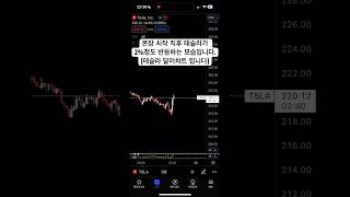 나스닥 본장 시작 직후 테슬라 무빙 725 테슬라 비트코인 ETF 투자기록 [upl. by Niveek]