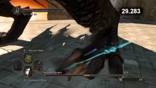 Dark Souls II  Ancient Dragon vs Santiers Spear [upl. by Stavro650]