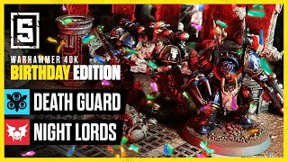 Death Guard vs Night Lords  Warhammer 40k LIVE [upl. by Risay]