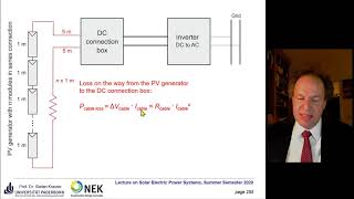 Exercise 05 quotSolar Electric Energy Systemsquot Solutions for MPPResistors amp Wiring layout amp costs [upl. by Niwre]