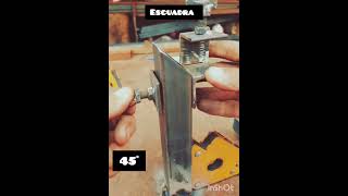 Como hacer una escuadra a 45° soldadura viralvideo herramientas [upl. by Gefell53]