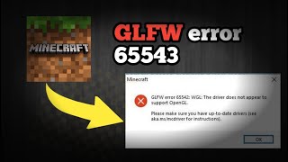 Fix glfw error 65543 minecraft tlauncher [upl. by Kathrine]