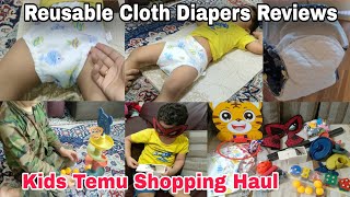 Reusable Cloth Diapers Reviews  Kids Temu Shopping Haul  Cloths Diaper Review 2024 [upl. by Etiragram]