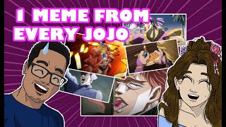 Otaku Couple Reacts to quot1 meme from every episode of JoJos Bizarre Adventurequot [upl. by Alikam]