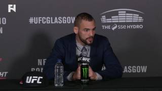 UFC Fight Night Glasgow Santiago Ponzinibbio PostFight Press Conference [upl. by Schreib]