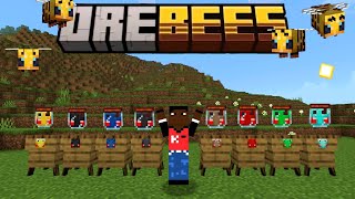 ADDON INCRÍVEL DE ABELHAS DE MINÉRIOS NO MINECRAFT BEDROCK  Ore Bees [upl. by Wulfe]