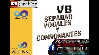 Como separar las vocales y consonantes en Visual Basic 2012 [upl. by Sherlock]