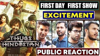 Thugs Of Hindostan  First Day First Show  PUBLIC EXCITEMENT  Aamir Khan Amitabh Katrina [upl. by Gnuy]