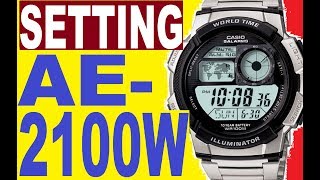 Setting Casio AE2100W manual 3198 for use [upl. by Nero]