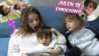 REACCIONO AL PARTO DE JULEN CON MIS HERMANOS  NOS EMOCIONAMOS MUCHO JULEN LLORA  El mundo de Indy [upl. by Mogerly]