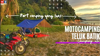 Motor camping  Teluk Batik Camp site  port di tepi pantai Teluk Batik Lumut Perak [upl. by Imak]