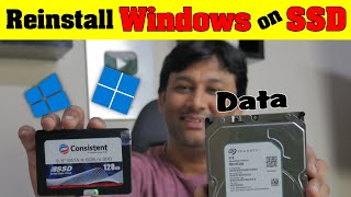 Reinstall Windows to SSD  Preserve Your Data During Installation Hindi [upl. by Faunia]