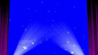 Stage Curtain Blue Screen Show Royalty Free Video Effect Footage VFX [upl. by Auod633]