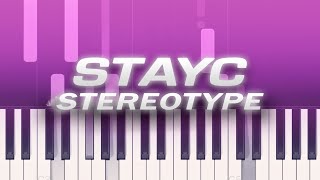 STAYC 스테이씨  STEREOTYPE 색안경  Piano Instrumental TUTORIAL by Piano Fun Play [upl. by Skipper704]