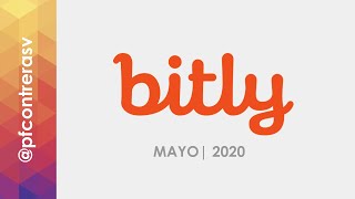 Cómo usar Bitly para acortar y personalizar URL  Mayo 2020 [upl. by Eyatnod966]