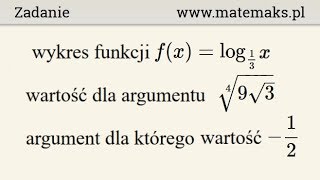 Funkcja logarytmiczna malejąca  wykres i wartość  zadanie [upl. by Baggs]