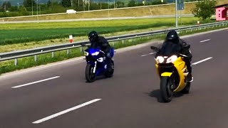 Yamaha R6 vs Kawasaki Ninja ZX6R [upl. by Erich785]