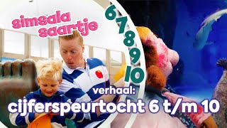 CIJFERSPEURTOCHT 6 tm 10 🖌️🔢🍎  SIMSALA SAARTJE 🐽  Educatieve kleutertelevisie  Schrijfvolgorde [upl. by Rrats]